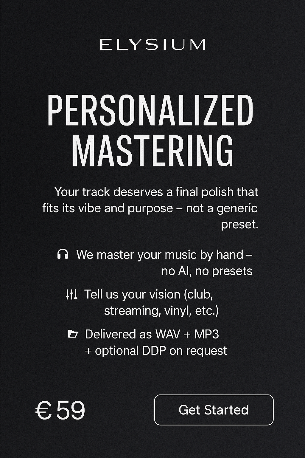 Personalized Mastering